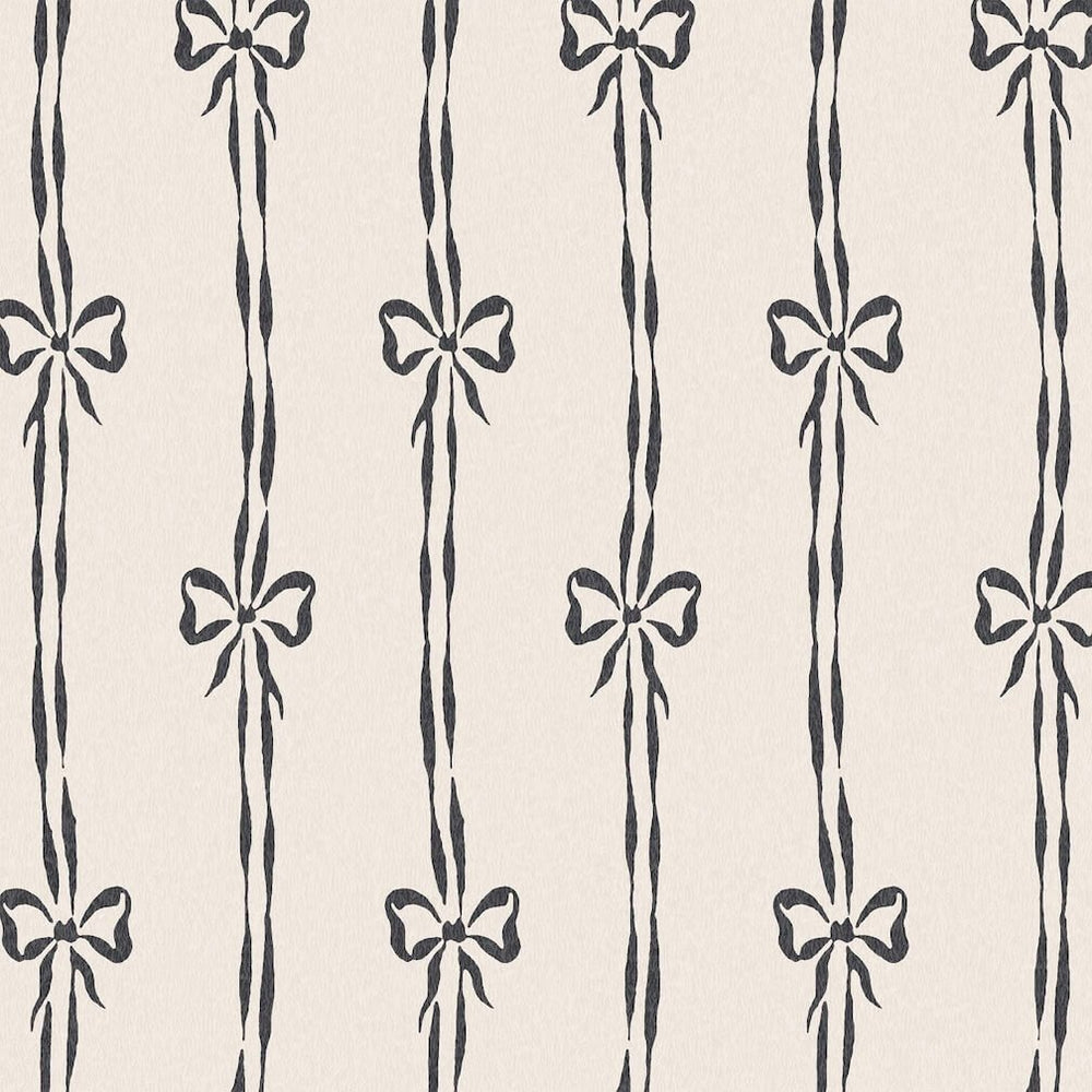 Woodchip & Magnolia Bow Peep Charcoal Wallpaper - WM - 481 - 09