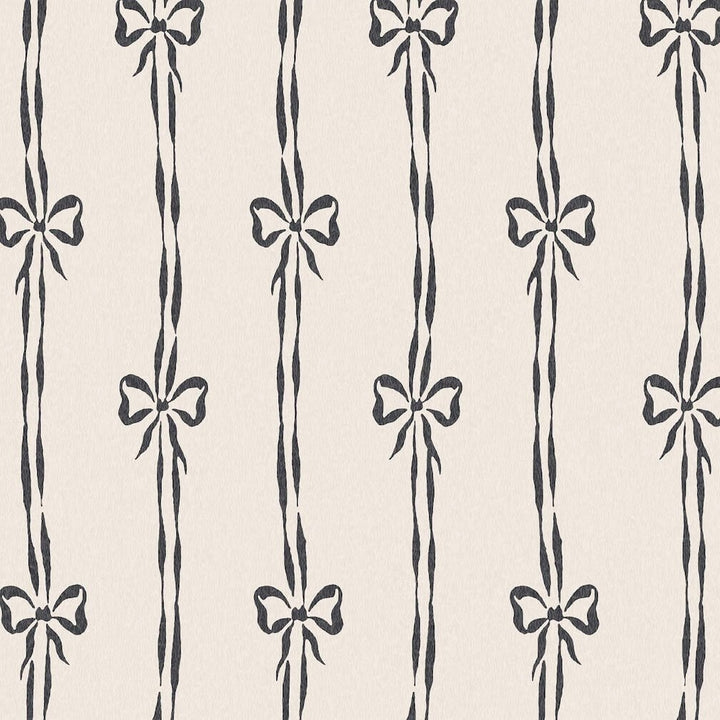 Woodchip & Magnolia Bow Peep Charcoal Wallpaper - WM - 481 - 09