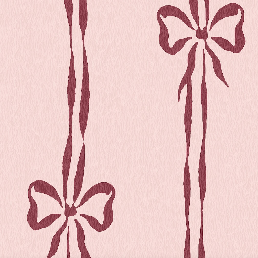 Woodchip & Magnolia Bow Peep Cherry Pink Wallpaper - WM - 481 - 01