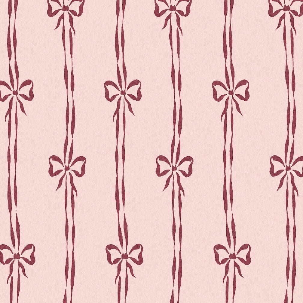 Woodchip & Magnolia Bow Peep Cherry Pink Wallpaper - WM - 481 - 01