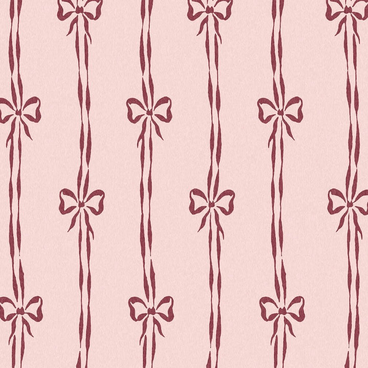 Woodchip & Magnolia Bow Peep Cherry Pink Wallpaper - WM - 481 - 01