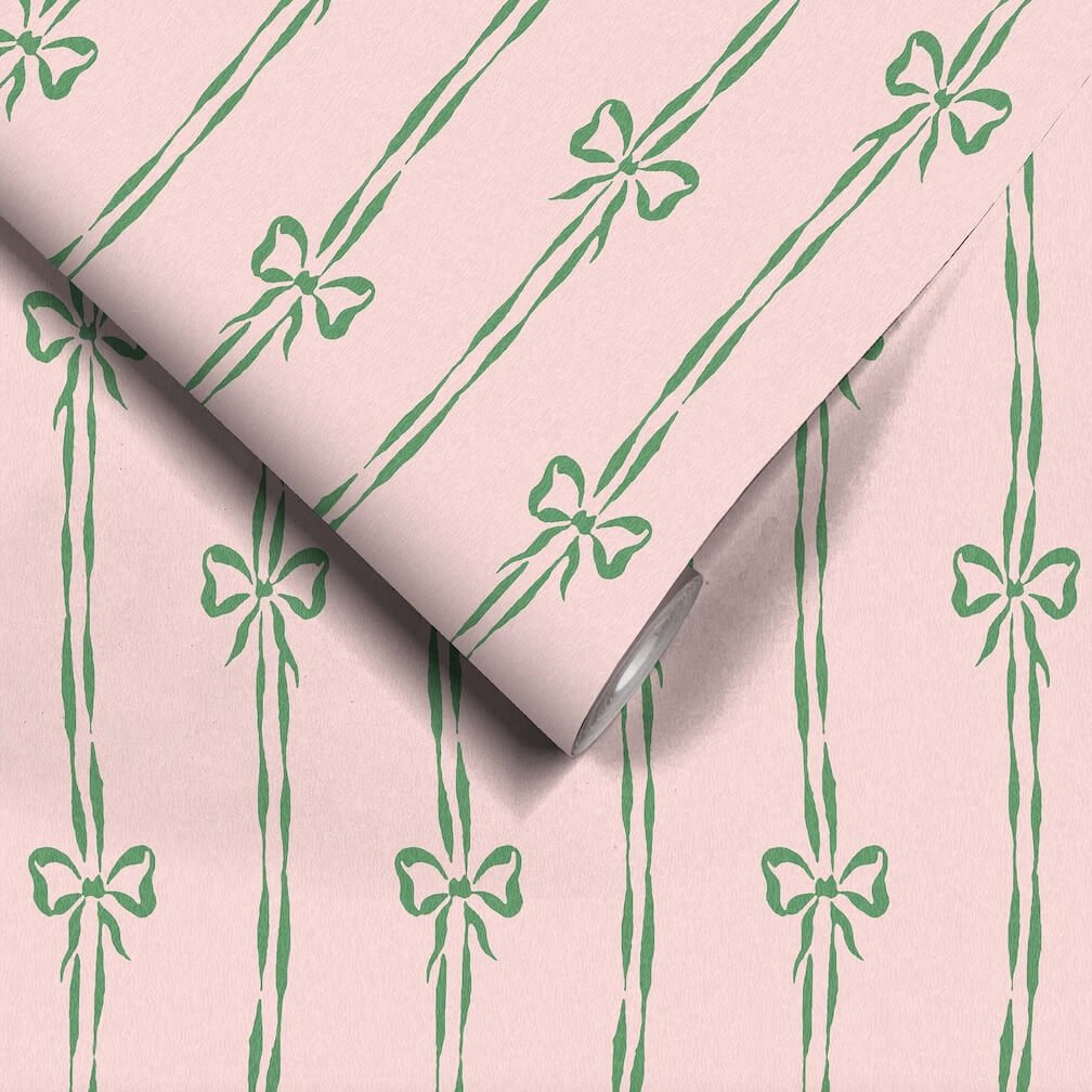 Woodchip & Magnolia Bow Peep Pink Apple Wallpaper - WM - 481 - 05
