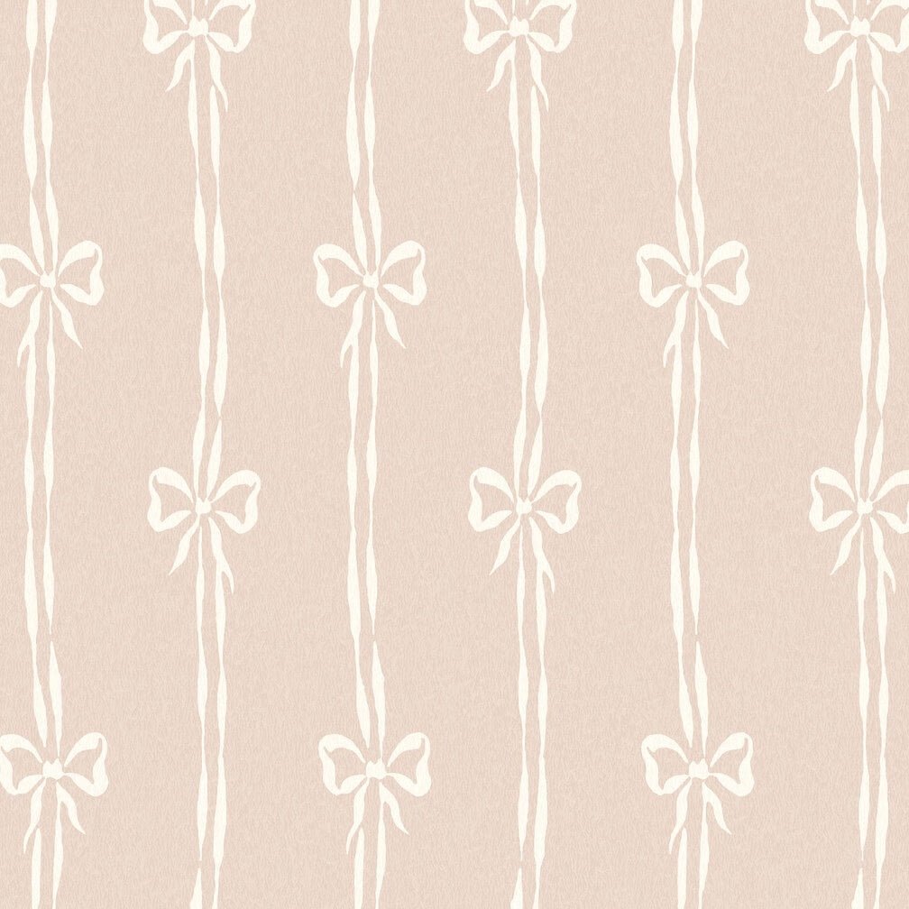 Woodchip & Magnolia Bow Peep Plaster Pink Wallpaper - WM - 481 - 06