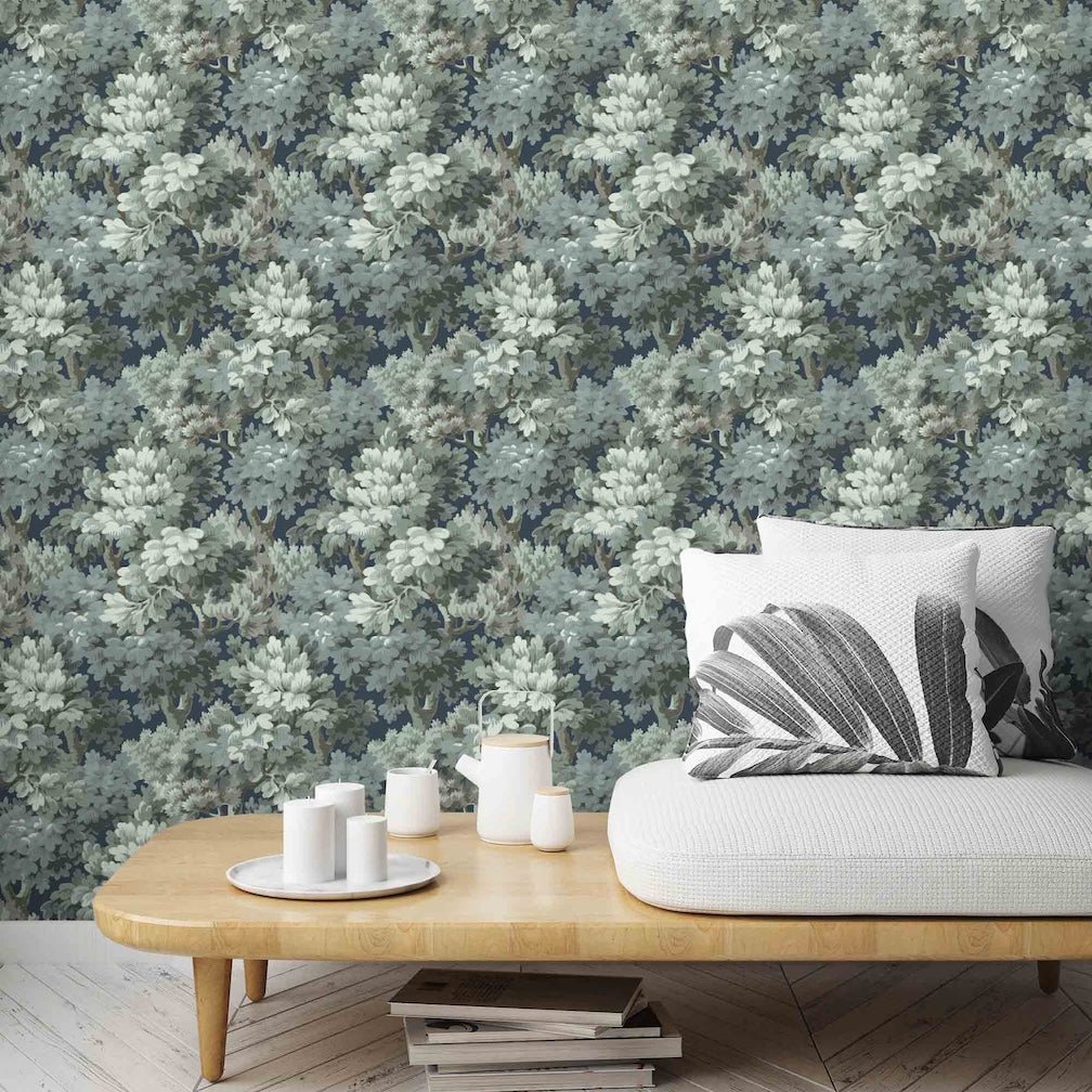 Woodchip & Magnolia Broadhead Forest Sage Wallpaper - WM-314-03