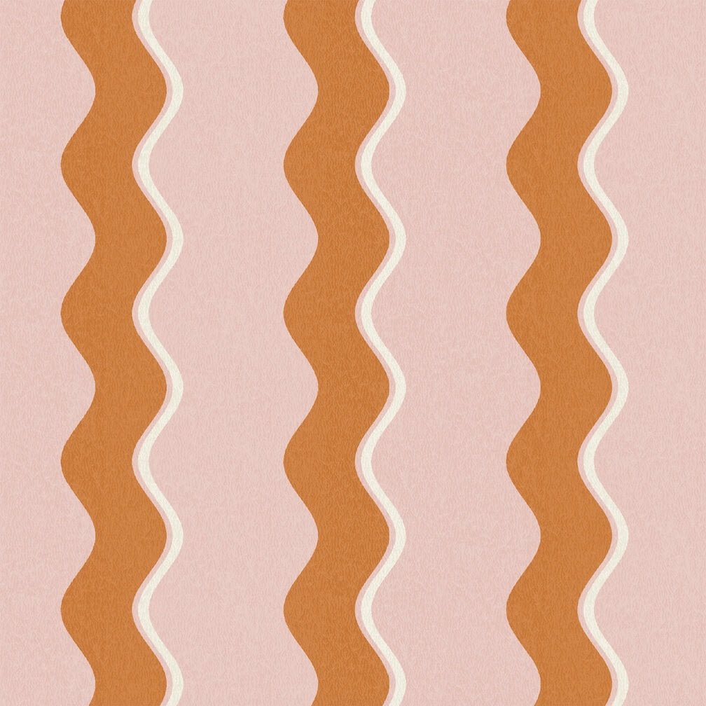 Woodchip & Magnolia Cari Wave Gorse/Pink Cloud Wallpaper - WM - 462 - 02