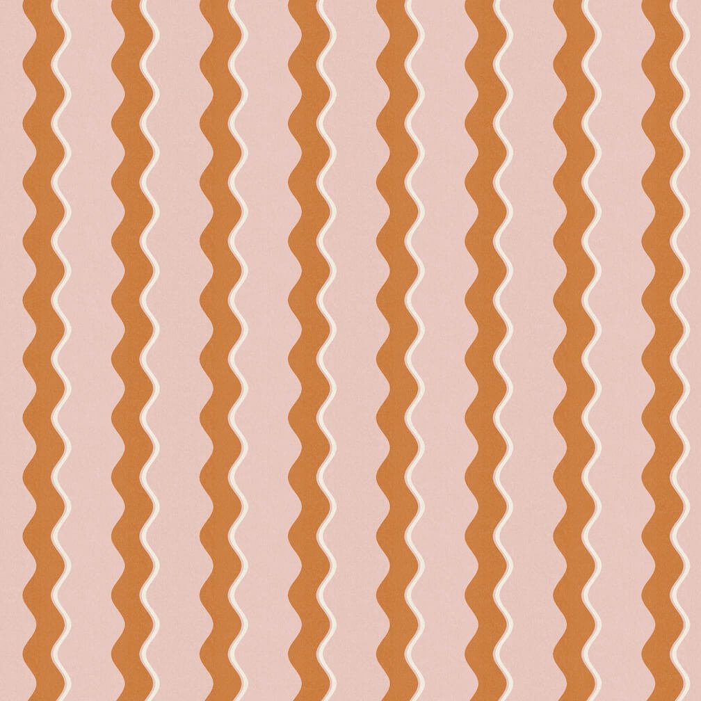 Woodchip & Magnolia Cari Wave Gorse/Pink Cloud Wallpaper - WM - 462 - 02