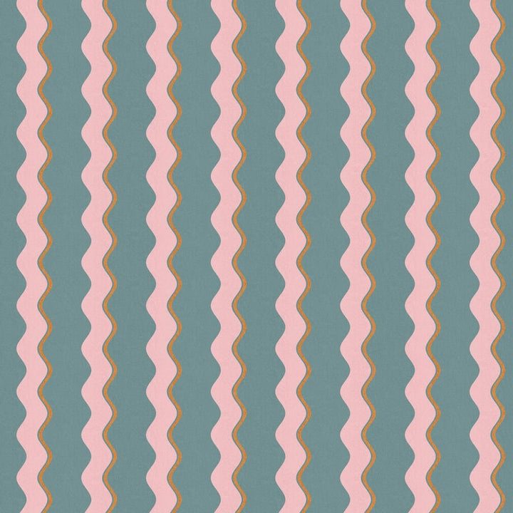 Woodchip & Magnolia Cari Wave Marine Blue Wallpaper - WM - 462 - 06