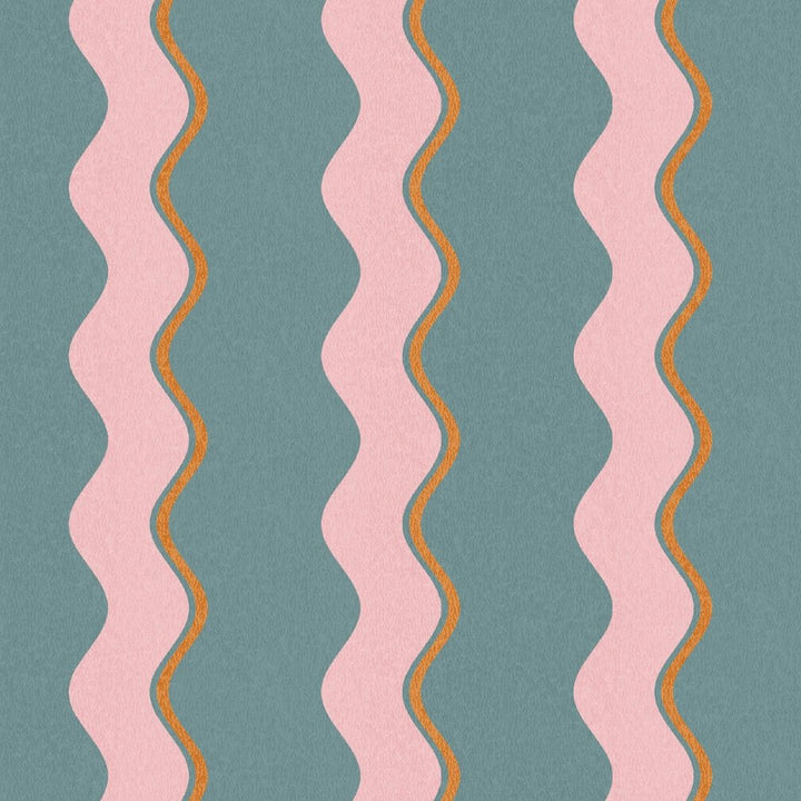 Woodchip & Magnolia Cari Wave Marine Blue Wallpaper - WM - 462 - 06