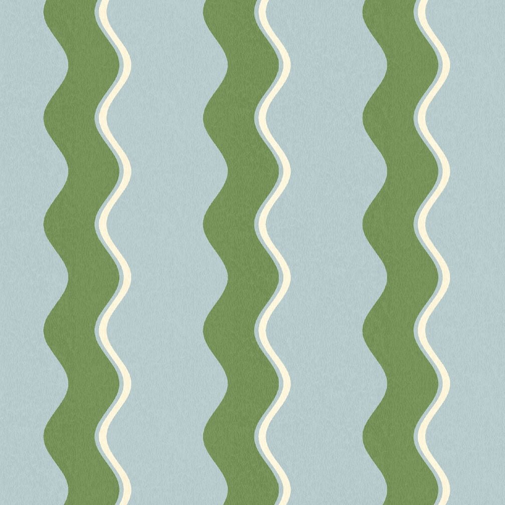 Woodchip & Magnolia Cari Wave Pacific Blue Wallpaper - WM - 462 - 04