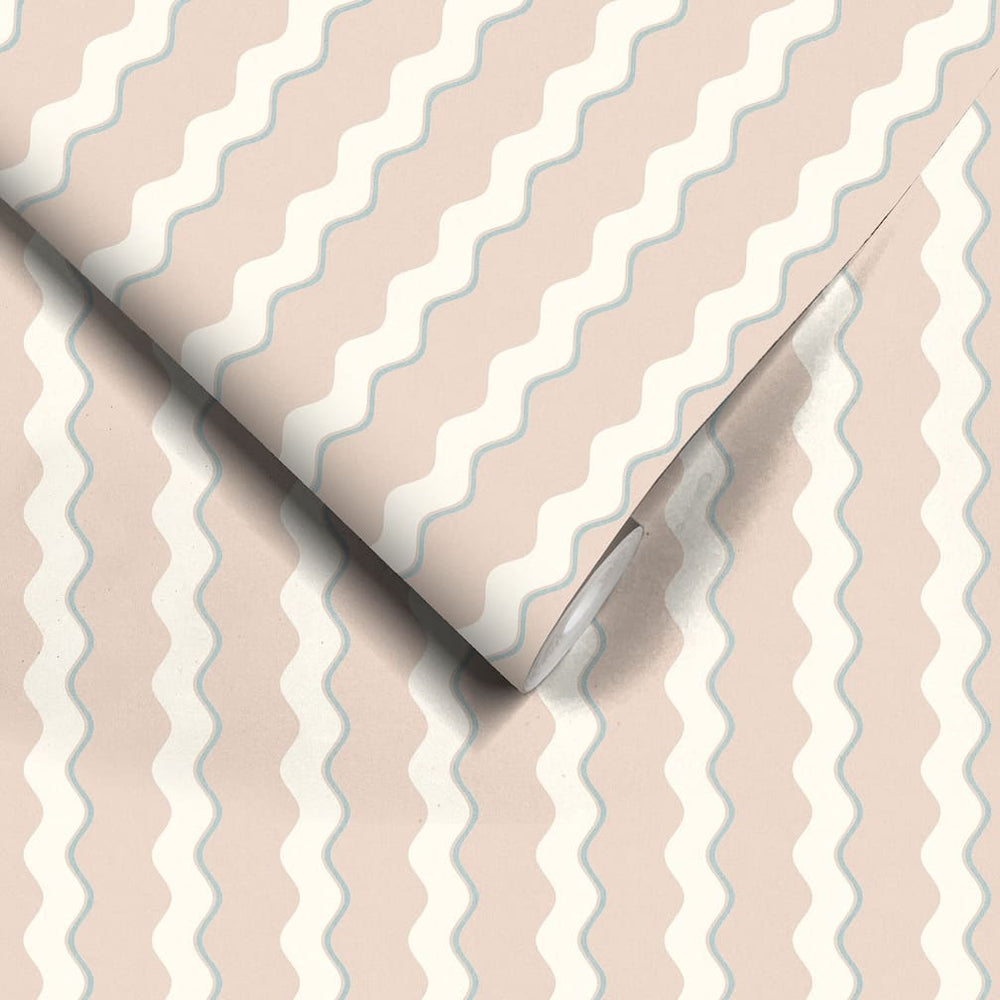 Woodchip & Magnolia Cari Wave Sand Wallpaper - WM - 462 - 01