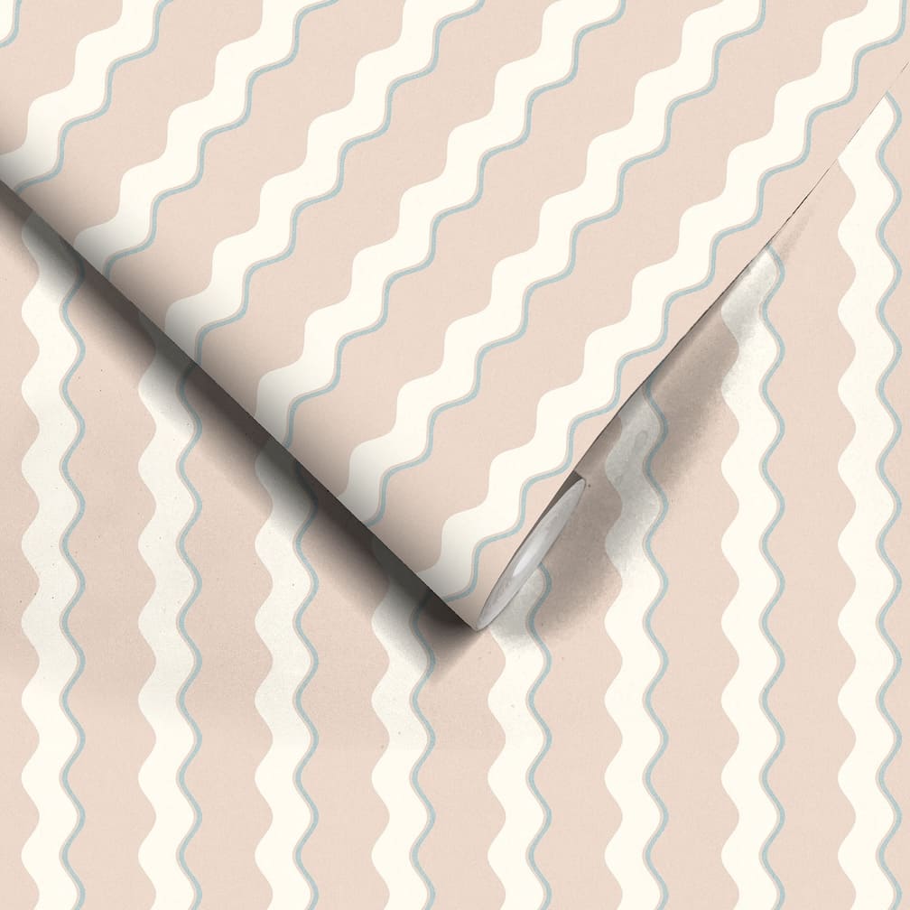 Woodchip & Magnolia Cari Wave Sand Wallpaper - WM - 462 - 01