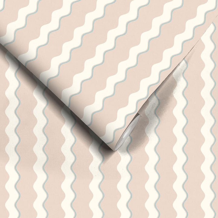 Woodchip & Magnolia Cari Wave Sand Wallpaper - WM - 462 - 01