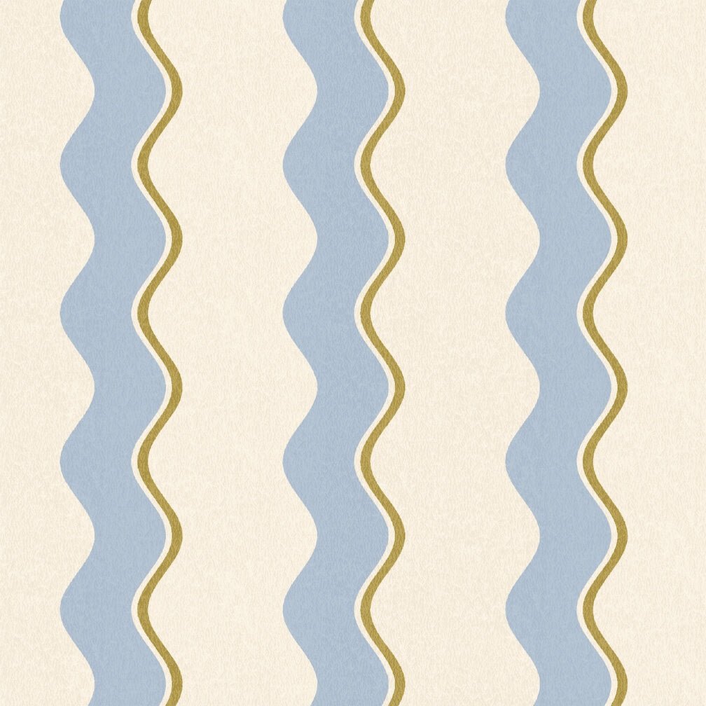 Woodchip & Magnolia Cari Wave Sky Blue/Pebble Wallpaper - WM - 462 - 03
