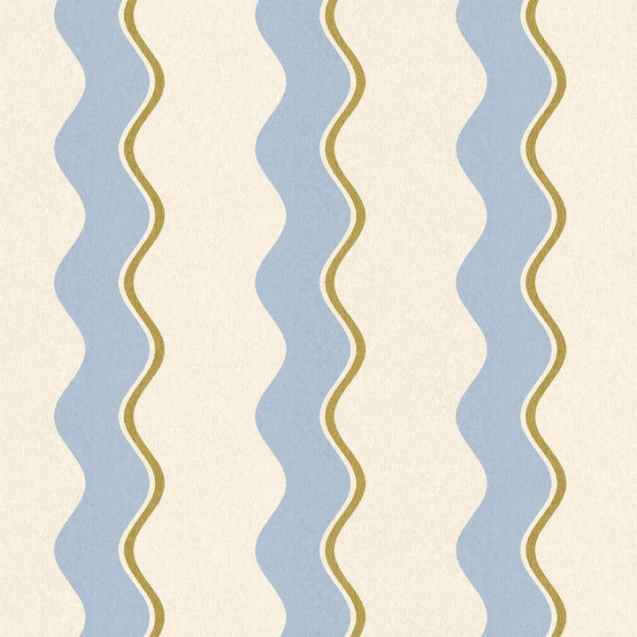 Woodchip & Magnolia Cari Wave Sky Blue/Pebble Wallpaper - WM - 462 - 03