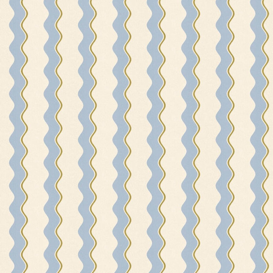 Woodchip & Magnolia Cari Wave Sky Blue/Pebble Wallpaper - WM - 462 - 03