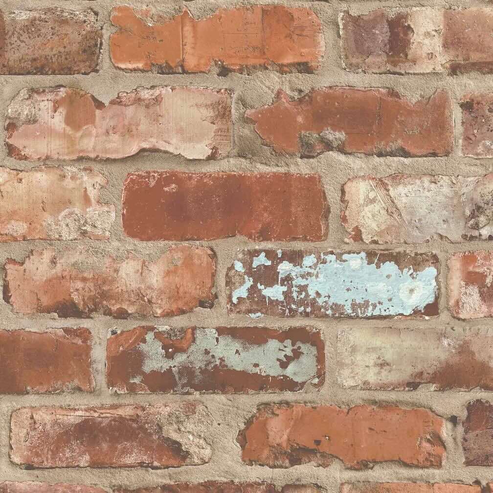 Woodchip & Magnolia Castlefield Brick Clay Wallpaper - WM - 453 - 01