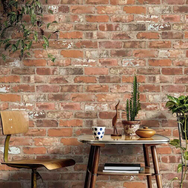 Woodchip & Magnolia Castlefield Brick Clay Wallpaper - WM - 453 - 01