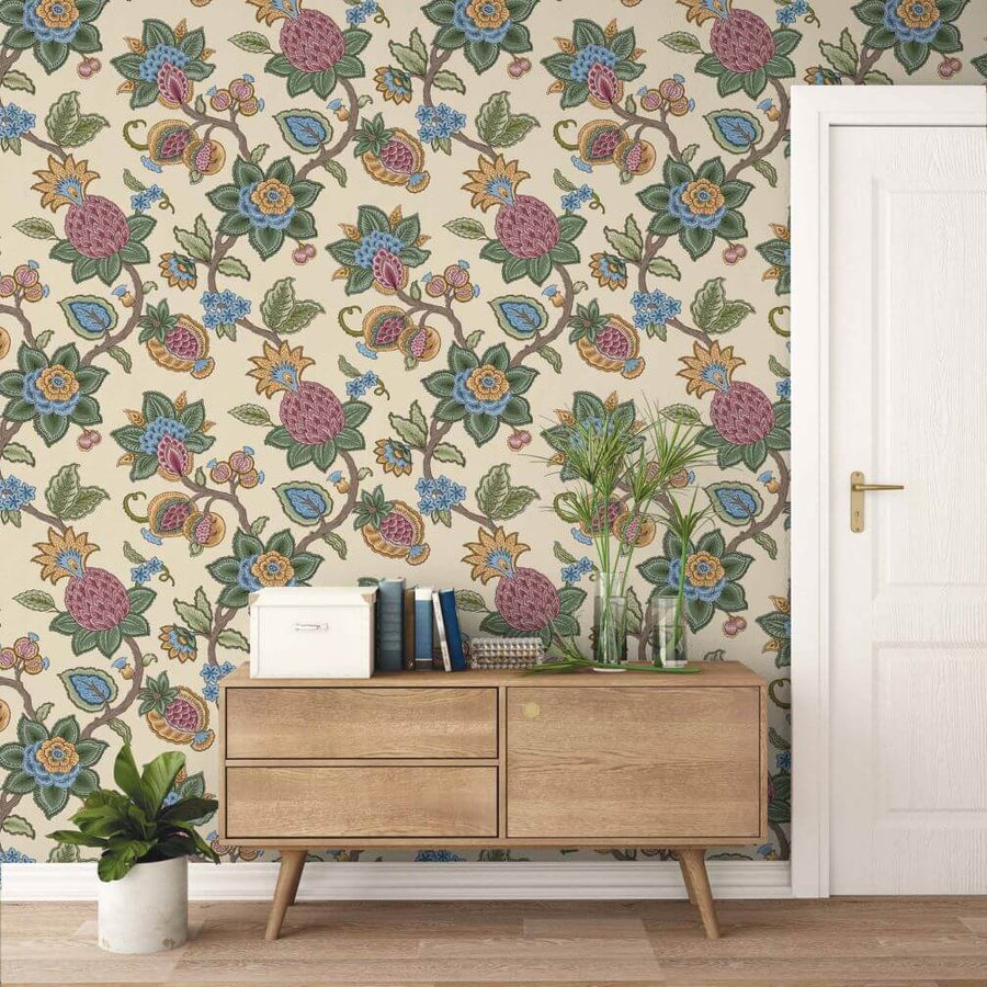 Woodchip & Magnolia Doris Jacobean Apple Wallpaper - WM-367-05