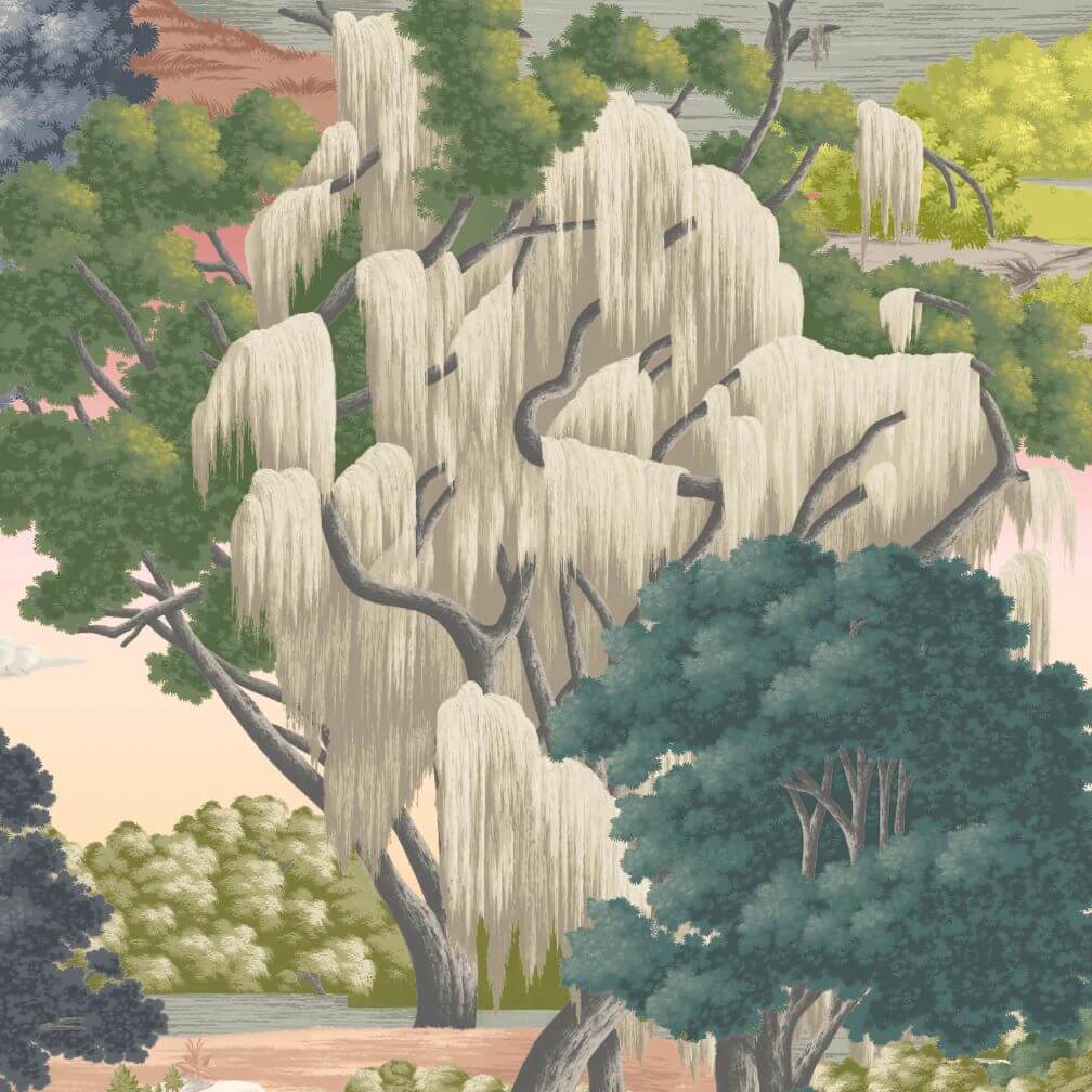 Woodchip & Magnolia Enchanted Gardens Pink Haze Wallpaper - WM-469-03-6P