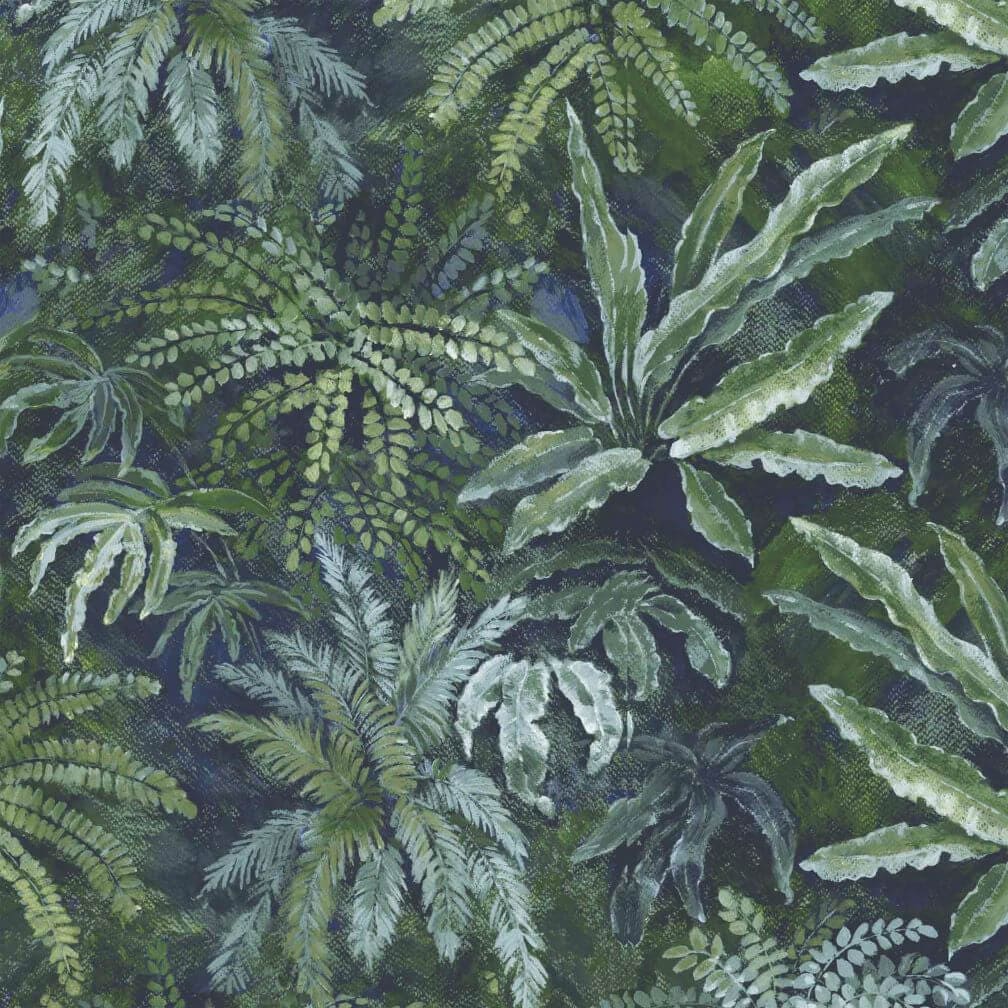 Woodchip & Magnolia Fern in Lush Green Wallpaper - WM-130