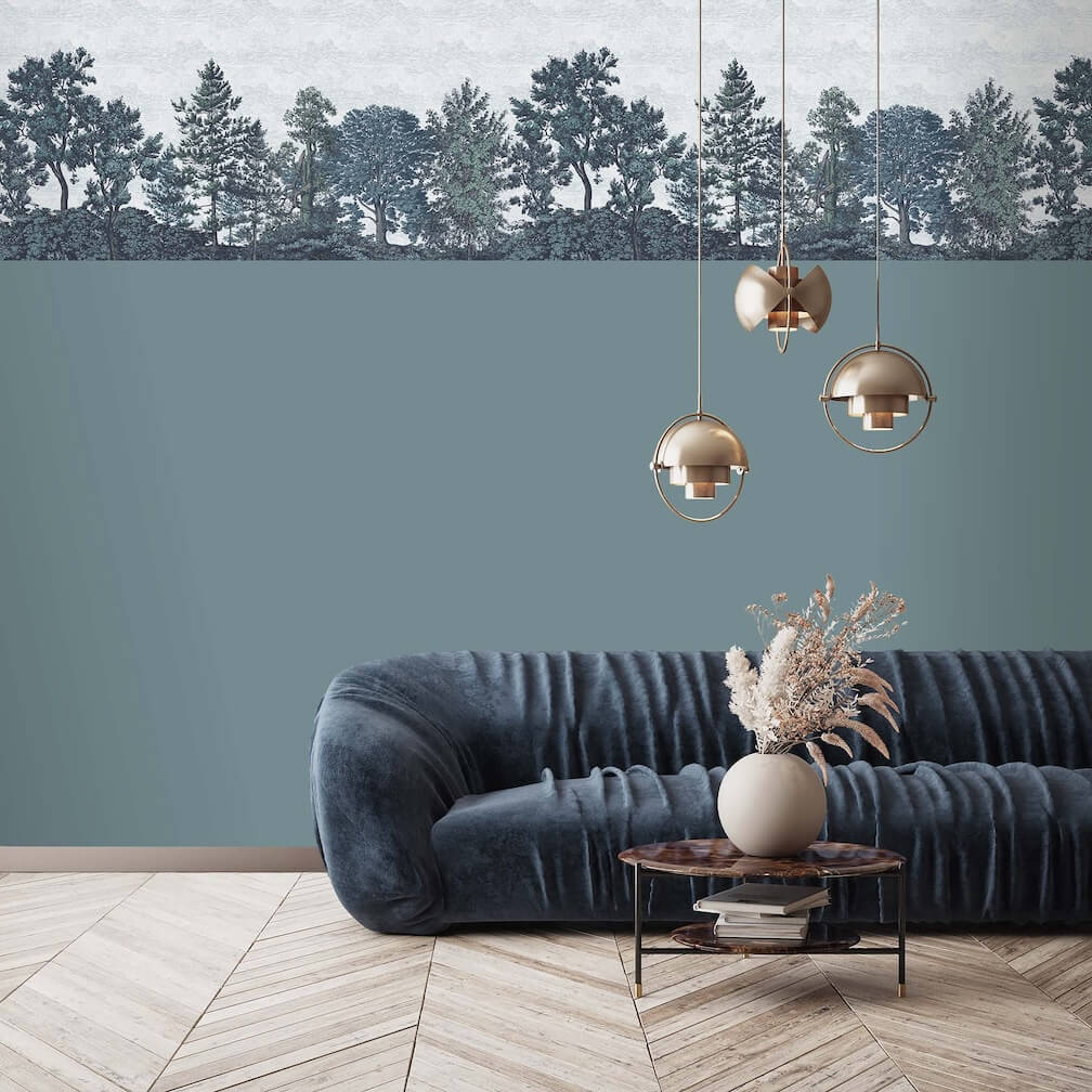 Woodchip & Magnolia Heaton Border - Reservoir Blue - WM - 391 - 02