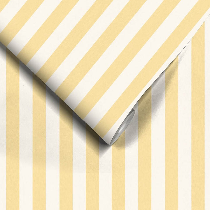 Woodchip & Magnolia Jockey Stripe Mellow Yellow Wallpaper - WM - 472 - 08