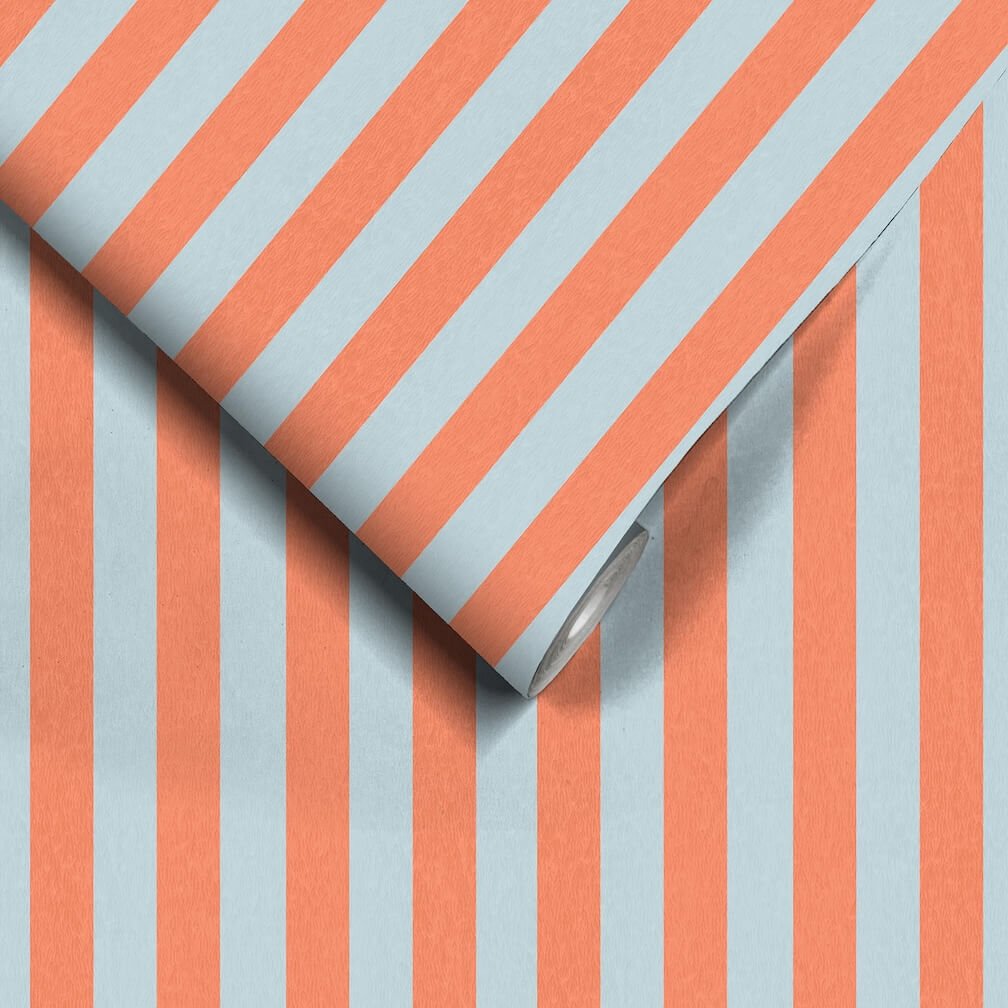 Woodchip & Magnolia Jockey Stripe Seville Wallpaper - WM - 472 - 10