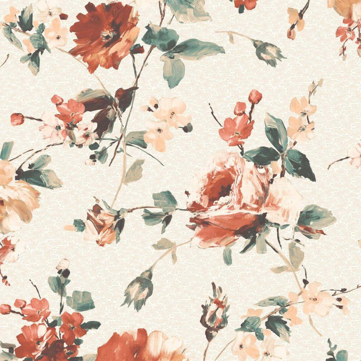 Woodchip & Magnolia Lancashire Rose Rust Wallpaper - WM-434-05