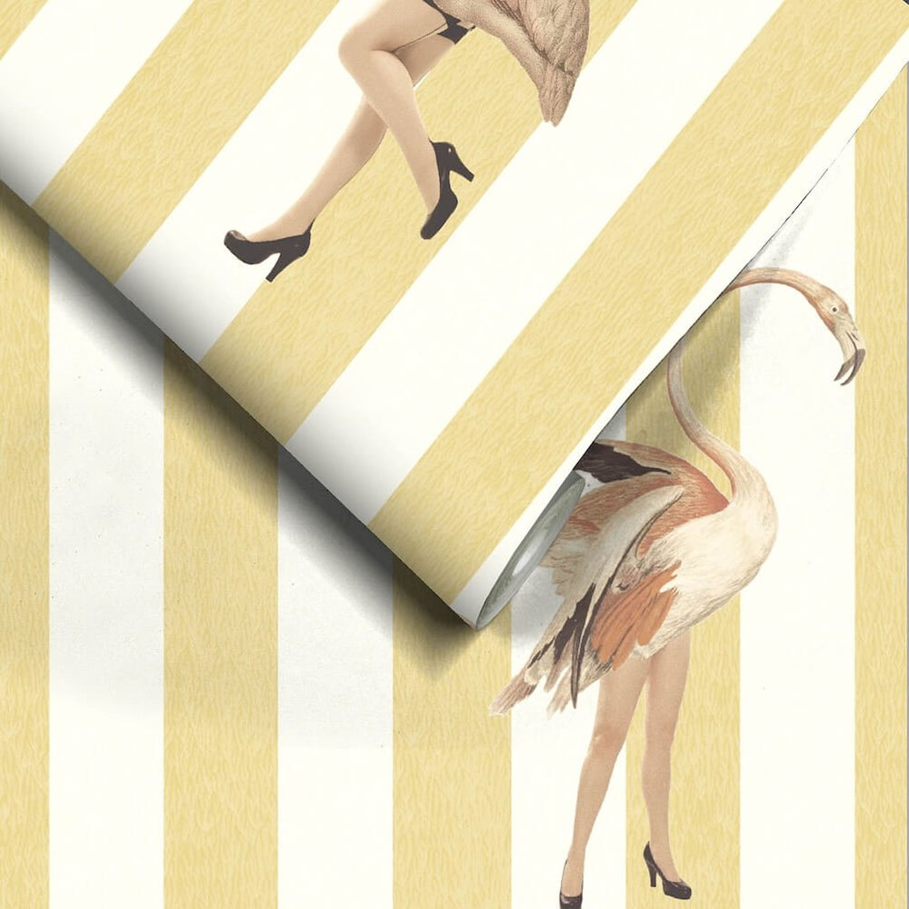 Woodchip & Magnolia Marilyn Blondie Stripe Wallpaper - WM - 477 - 03