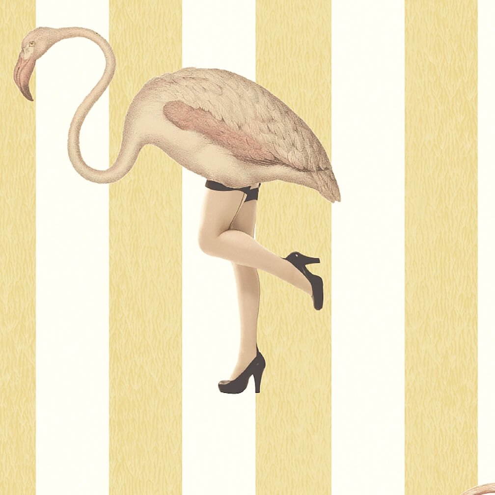 Woodchip & Magnolia Marilyn Blondie Stripe Wallpaper - WM - 477 - 03