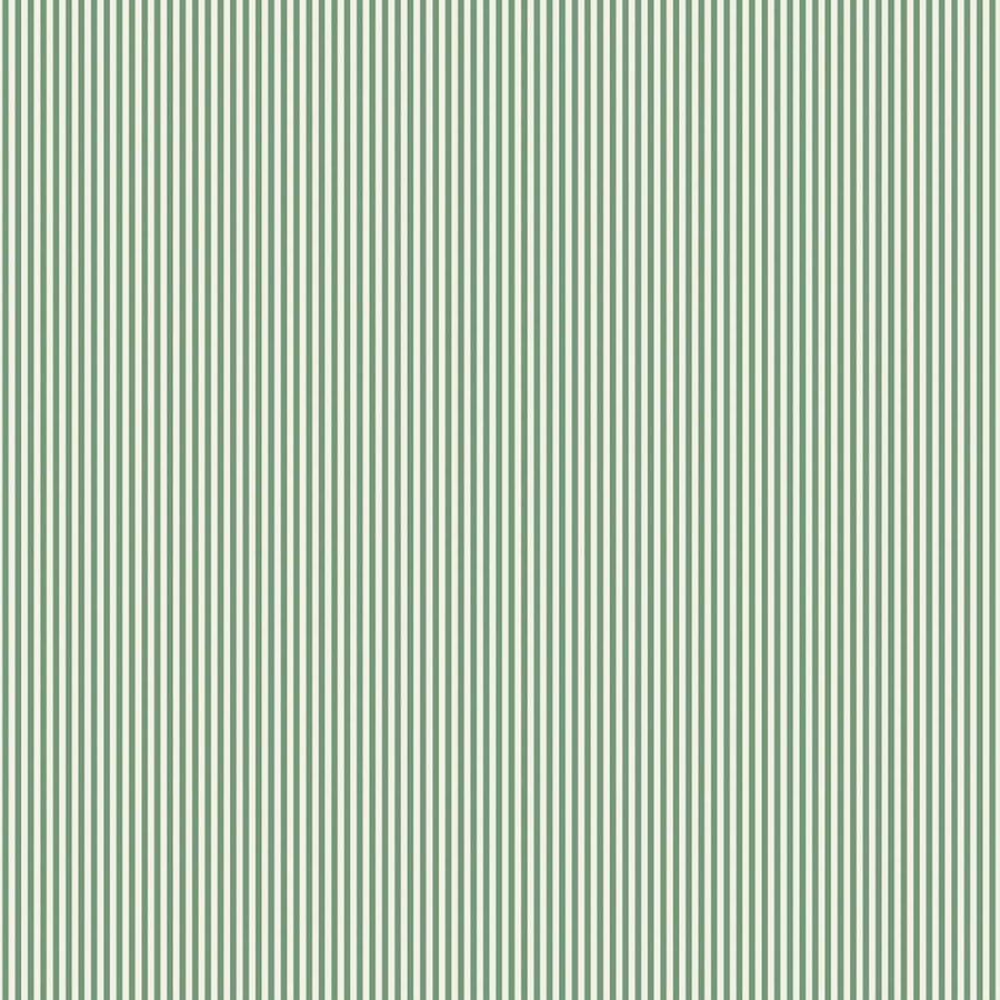 Woodchip & Magnolia Matchstick Stripe Green/Magnolia Wallpaper - 