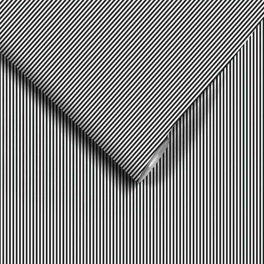 Woodchip & Magnolia Matchstick Stripe Monochrome Wallpaper - WM - 414 - 05