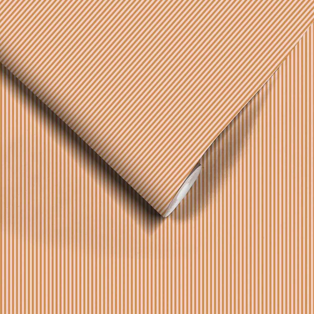 Woodchip & Magnolia Matchstick Stripe Pink Cloud/Gorse Wallpaper - WM - 414 - 04