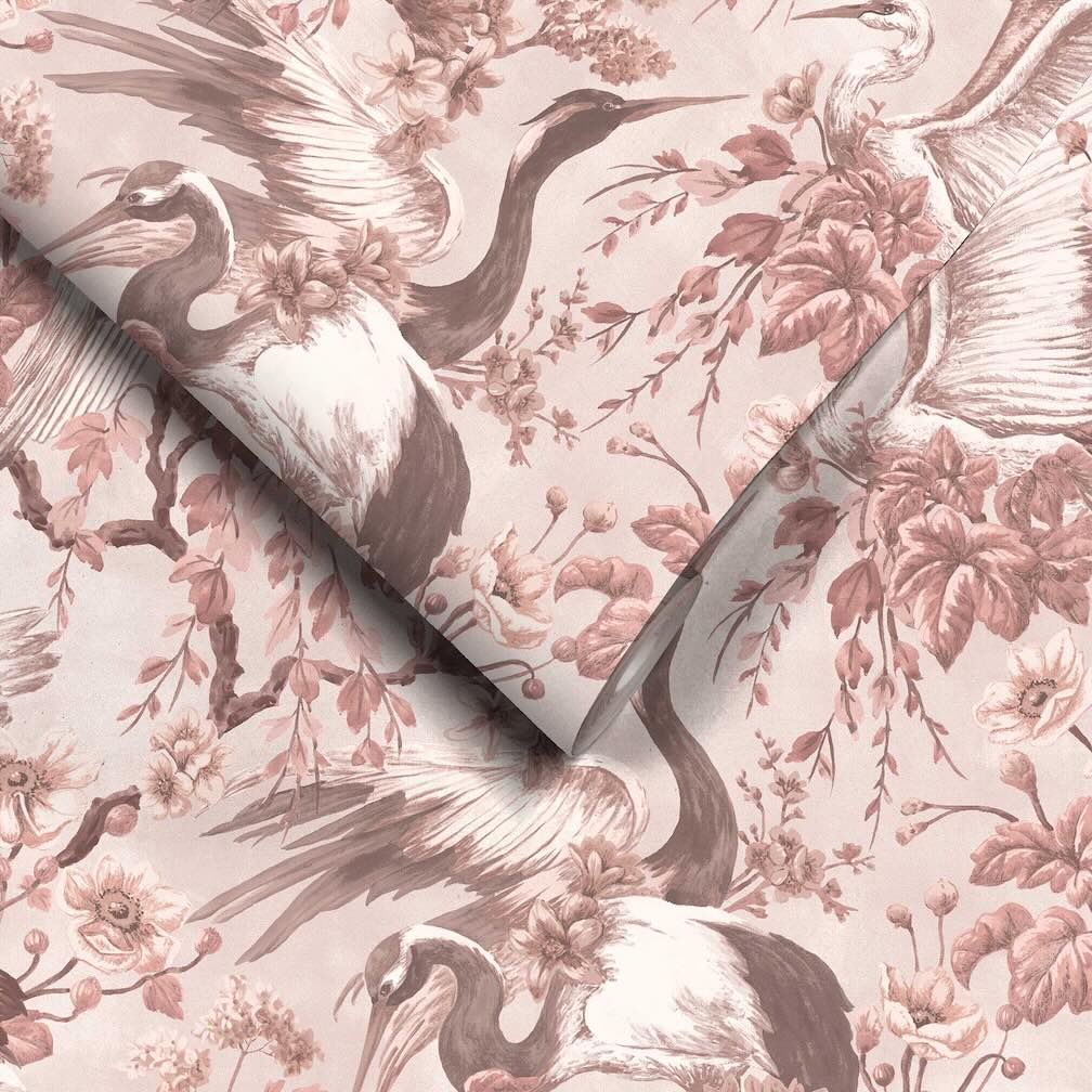 Woodchip & Magnolia Maurice Blush Pink Wallpaper - WM-411-03
