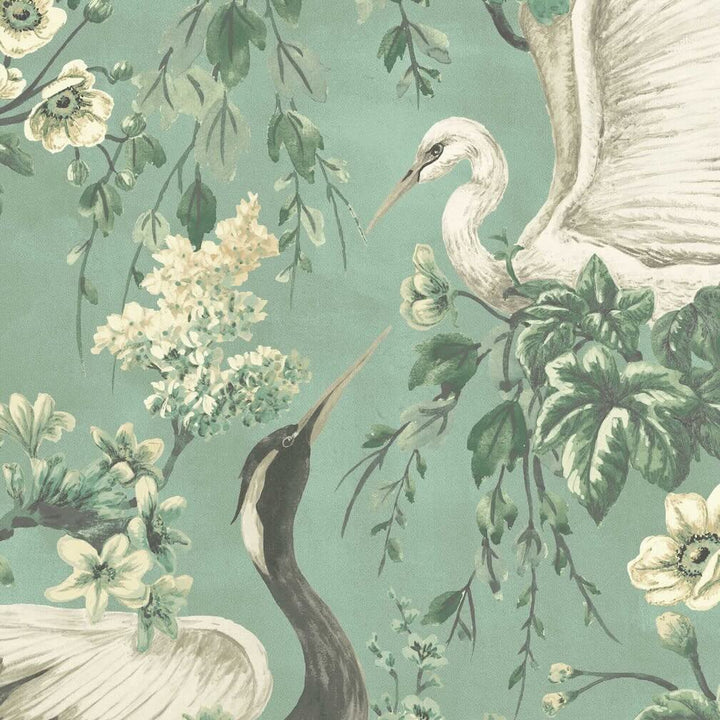 Woodchip & Magnolia Maurice Duck Moss Green Wallpaper - WM-411-02