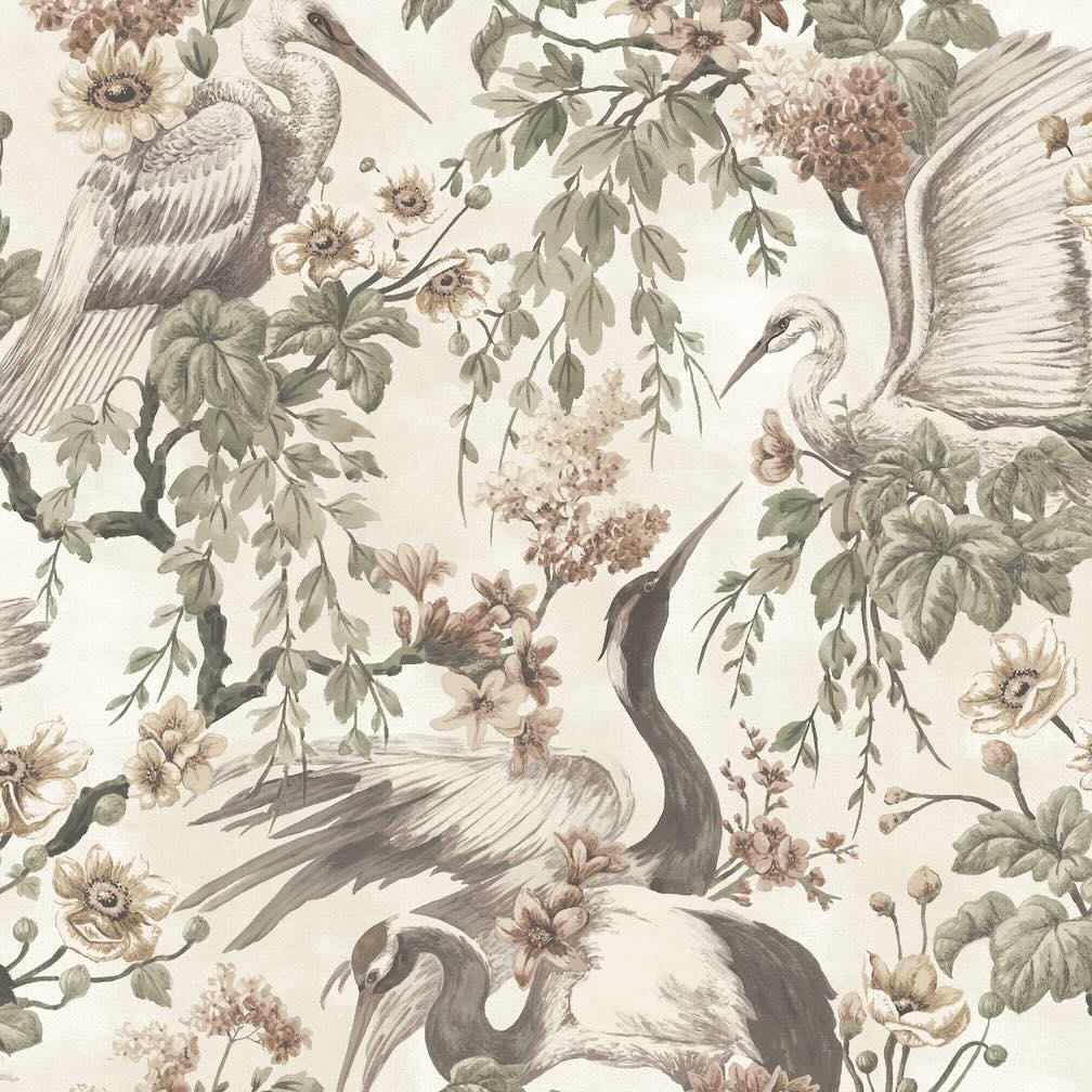 Woodchip & Magnolia Maurice Sage Wallpaper - WM-411-06