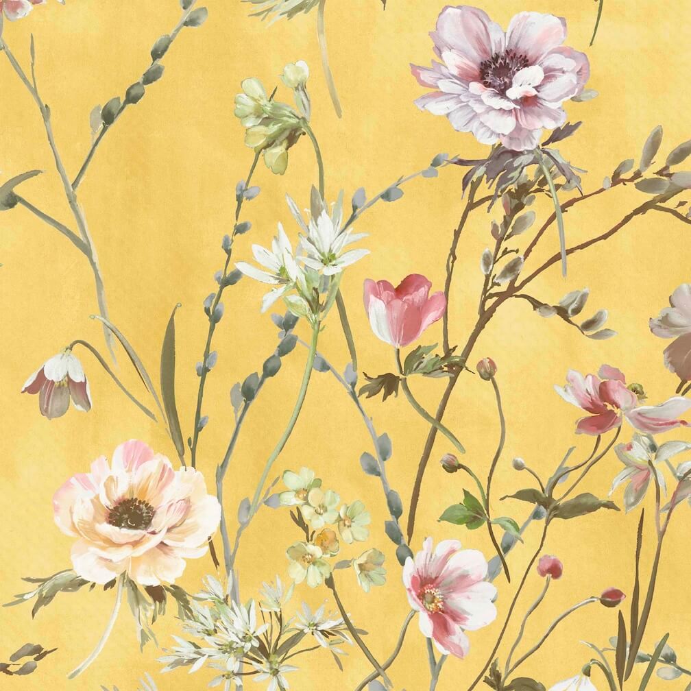 Woodchip & Magnolia Maytime Sunny Yellow Wallpaper - WM-383-06