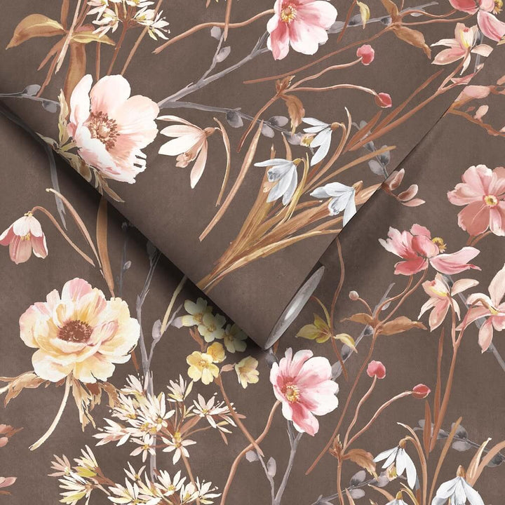 Woodchip & Magnolia Maytime Vintage Brown Wallpaper - WM-383-05