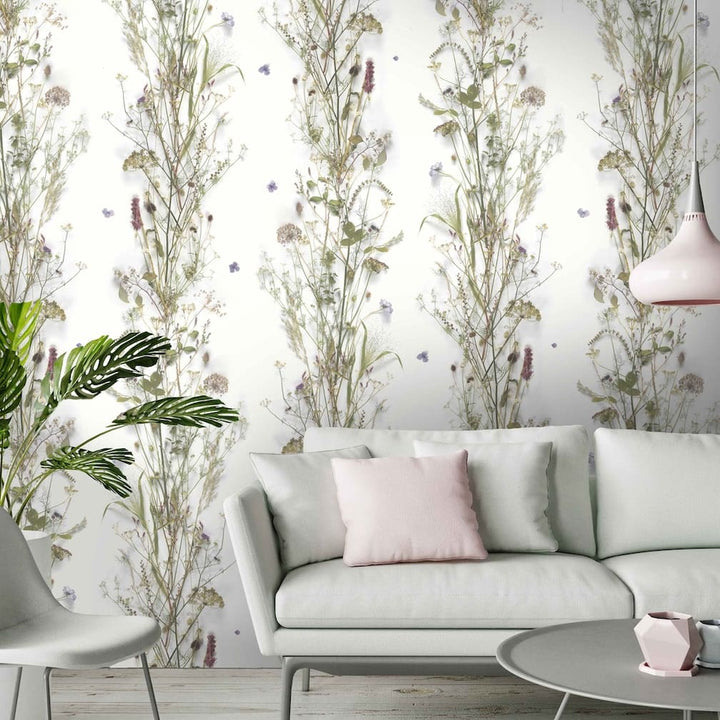 Woodchip & Magnolia Nostalgia Wallpaper - WM - 008
