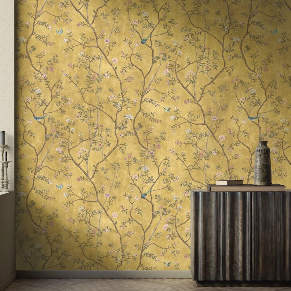 Woodchip & Magnolia Onism Old Gold Wallpaper - WM - 454 - 01