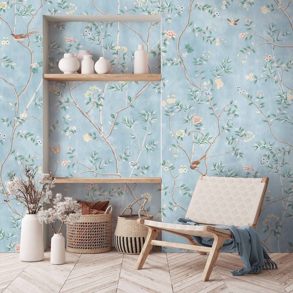 Woodchip & Magnolia Onism Sky Blue Wallpaper - WM-454-08-6P