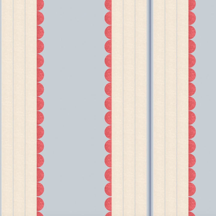 Woodchip & Magnolia Pin Up Stripe Red Blue Wallpaper - WM - 478 - 03