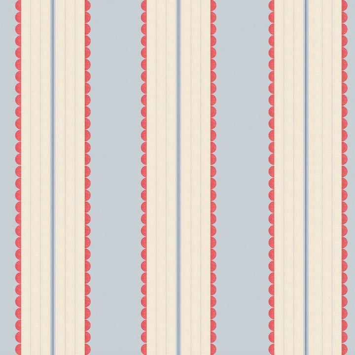 Woodchip & Magnolia Pin Up Stripe Red Blue Wallpaper - WM - 478 - 03