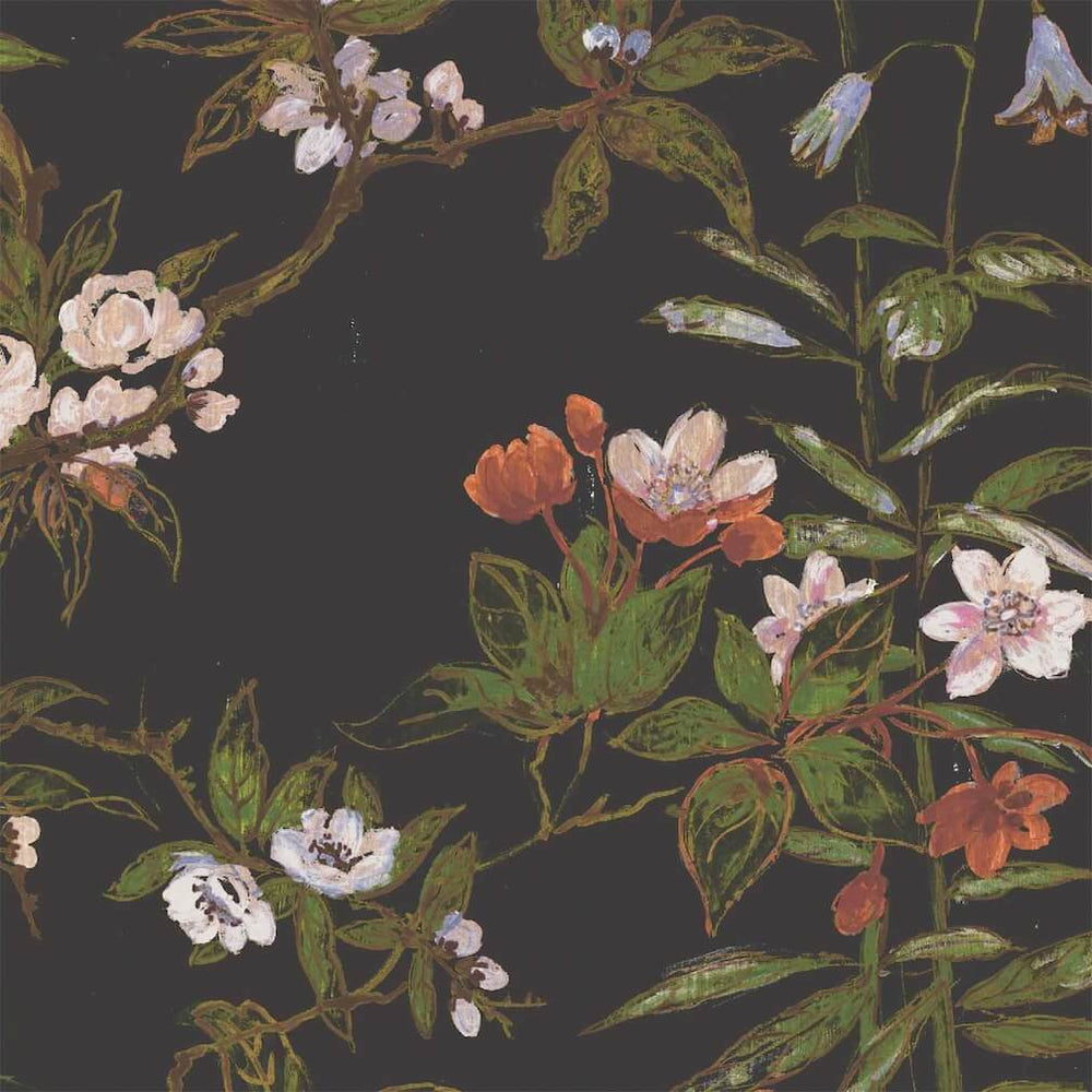 Woodchip & Magnolia Rivington Black Wallpaper - WM - 127