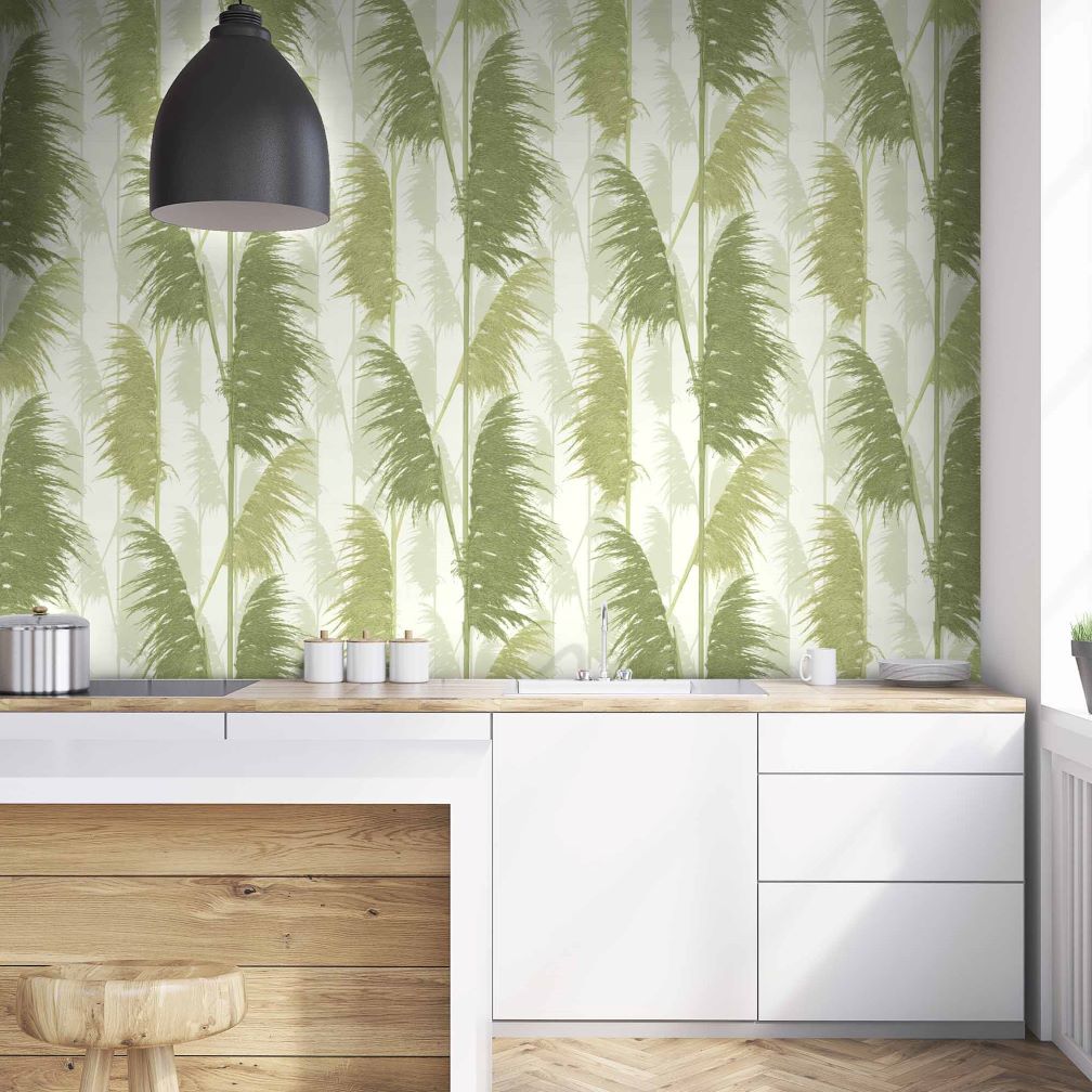 Woodchip & Magnolia Swingers Paradise Green Wallpaper - WM-363-01