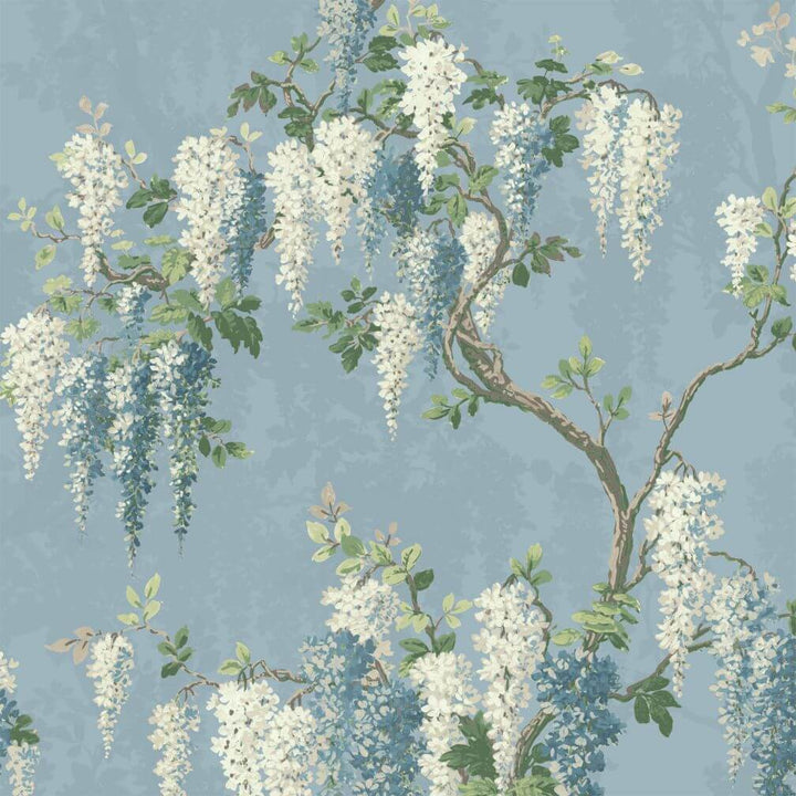 Woodchip & Magnolia Wisteria Botanical Powder Blue Wallpaper - WM-402-03