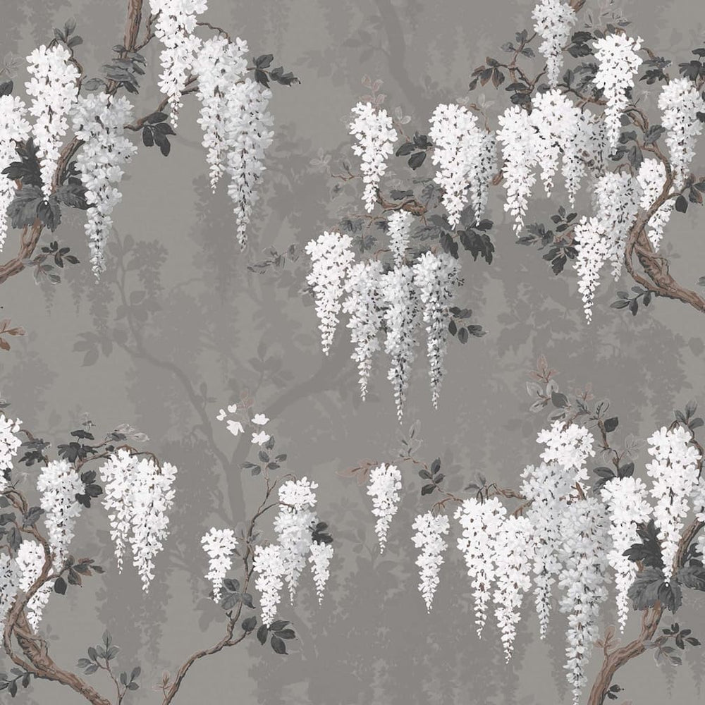 Woodchip & Magnolia Wisteria in Latte/Slate Grey Wallpaper - WM - 333 - 03