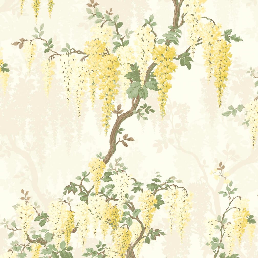 Woodchip & Magnolia Wisteria in Lemon Yellow Wallpaper - WM-333-04R