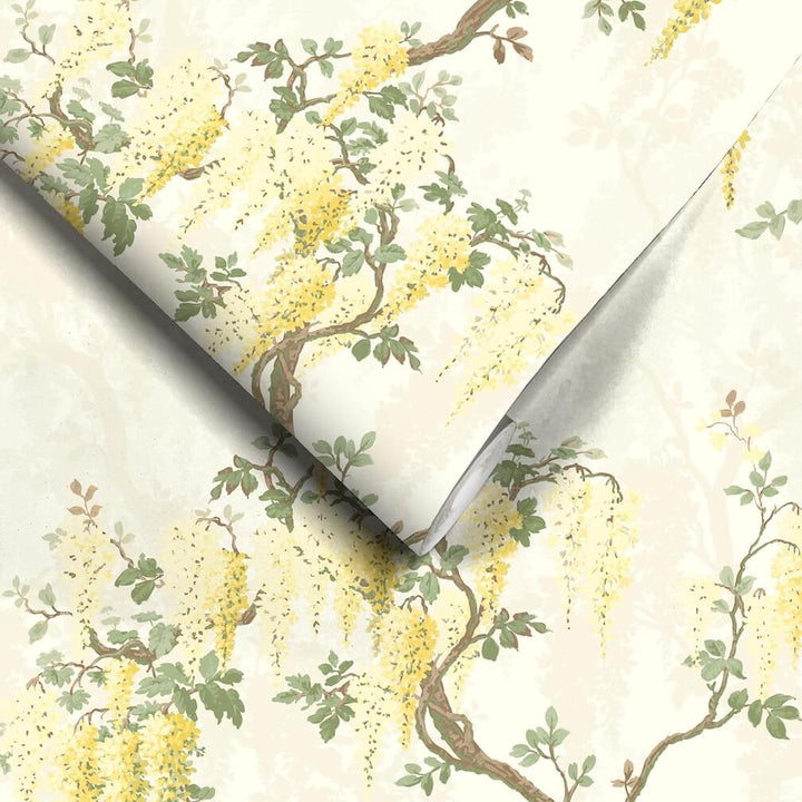 Woodchip & Magnolia Wisteria in Lemon Yellow Wallpaper - WM-333-04R