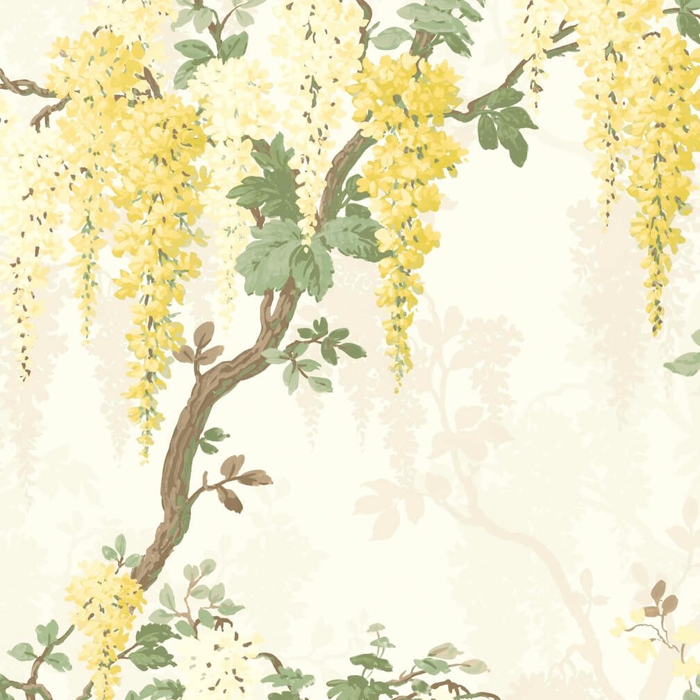 Woodchip & Magnolia Wisteria in Lemon Yellow Wallpaper - WM-333-04R